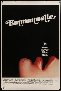 1k326 EMMANUELLE 40x60 1975 close up of sexy Sylvia Kristel's lips, X was never like this!