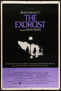 1k328 EXORCIST 40x60 1974 William Friedkin, Max Von Sydow, William Peter Blatty horror classic!