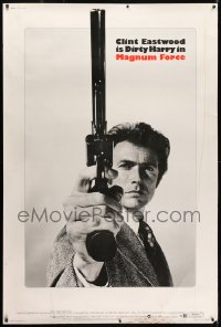 1k370 MAGNUM FORCE 40x60 1973 different c/u of Clint Eastwood as Dirty Harry w/his gun, ultra-rare!