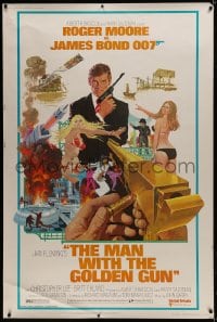 1k373 MAN WITH THE GOLDEN GUN West Hemi 40x60 1974 Roger Moore as James Bond by Robert McGinnis!