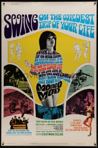 1k381 MONDO MOD 40x60 1967 teen hippie mod youth surfing drugs documentary