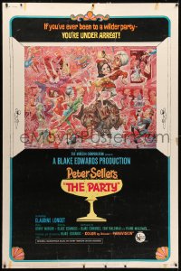 1k393 PARTY style B 40x60 1968 Peter Sellers, Blake Edwards, great art by Jack Davis!