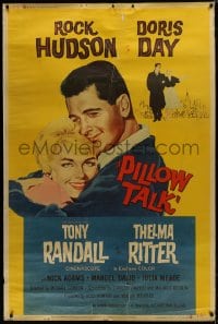 1k396 PILLOW TALK style Y 40x60 1959 bachelor Rock Hudson loves pretty career girl Doris Day!