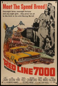 1k401 RED LINE 7000 40x60 1965 Howard Hawks, James Caan, car racing artwork, meet the speed breed!