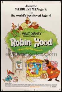 1k403 ROBIN HOOD 40x60 1973 Walt Disney's cartoon version, the way it REALLY happened!