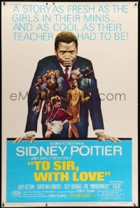 1k426 TO SIR, WITH LOVE 40x60 1967 Sidney Poitier, Geeson, directed by James Clavell!