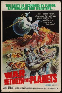 1k438 WAR BETWEEN THE PLANETS 40x60 1971 the Earth is scourged by floods, earthquakes & disasters!