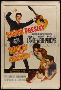 1k442 WILD IN THE COUNTRY style Z 40x60 1961 Elvis Presley sings of love to Tuesday Weld, rare!