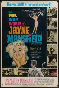 1k443 WILD, WILD WORLD OF JAYNE MANSFIELD 40x60 1968 many super sexy images, she shows & tells all!
