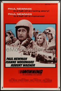 1k445 WINNING 40x60 R1973 Paul Newman, Joanne Woodward, Indy car racing images!