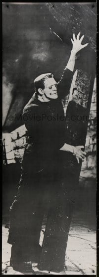 1k077 FRANKENSTEIN 27x76 commercial poster 1960s great portrait of Boris Karloff as the monster!