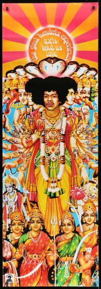 1k083 JIMI HENDRIX 21x62 commercial poster 2004 completely different and surreal design!