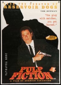 1k284 PULP FICTION 39x55 English commercial poster 1994 Tarantino, John Travolta as Vincent Vega!