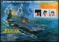 1k204 FINAL COUNTDOWN German 33x47 1980 cool sci-fi artwork of the U.S.S. Nimitz aircraft carrier!