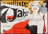 1k208 SEVEN YEAR ITCH German 33x47 R1966 different Fischer-Nosbisch art of sexy Marilyn Monroe!