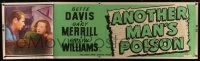 1k001 ANOTHER MAN'S POISON paper banner 1952 Davis scared too much about men & too little rules!