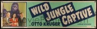 1k012 JUNGLE CAPTIVE paper banner R1952 Vicky Lane as the Ape Woman, Hatton as Moloch the Brute!