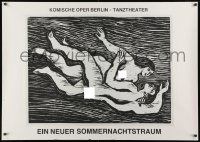 1k250 EIN NEUER SOMMERNACHTSTRAUM 32x45 East German stage poster 1980 art of a naked couple!