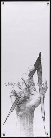 1k110 ERNEST PIGNON-ERNEST 19x53 French special poster 1980s hand holding compass by the artist!