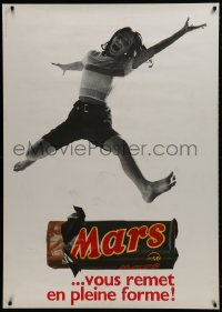 1k150 MARS 36x51 Swiss advertising poster 1969 woman leaping in air over candy bar by Creation!