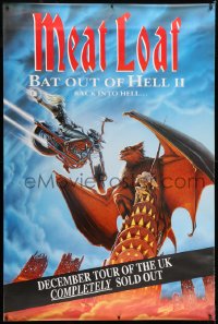 1k290 MEAT LOAF 40x60 English music poster 1993 Bat Out of Hell II: Back into Hell, U.K. tour!