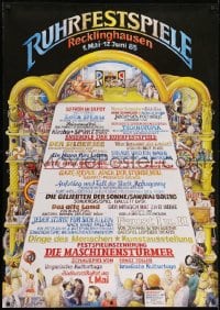 1k230 RUHRFESTSPIELE 33x47 German special poster 1985 variety of performances by Fenenkin!