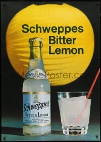 1k160 SCHWEPPES 36x51 Swiss advertising poster 1963 cool Emmel image of the carbonated tonic!