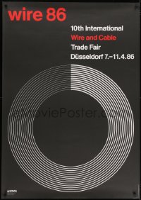 1k234 WIRE 86 33x47 German special poster 1986 completely different minimalist art of a wire spool!