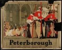 1k291 PETERBOROUGH 40x50 English travel poster 1929 Fred Taylor art of Cardinal Wolsey's visit!