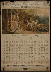 1k043 WEST VIRGINIA PULP & PAPER CO calendar 1943 A Virginia Wedding by Edward Lamson Henry!