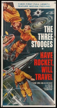 1m156 HAVE ROCKET WILL TRAVEL 3sh 1959 wonderful sci-fi art of The Three Stooges in space!