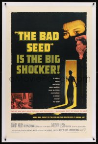 1m070 BAD SEED linen 1sh 1956 the big shocker about really bad terrifying little Patty McCormack!