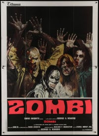 1m176 DAWN OF THE DEAD Italian 2p 1978 George Romero, best different zombie artwork!