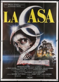 1m177 EVIL DEAD 2 Italian 2p 1987 Sam Raimi classic, different Sciotti art of skull & house!