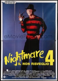 1m187 NIGHTMARE ON ELM STREET 4 Italian 2p 1989 different image of Englund as Freddy Krueger!