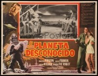 1m256 FORBIDDEN PLANET Mexican LC 1956 crew laughs at suspended Holliman by spaceship, classic!