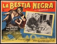 1m262 GORILLA AT LARGE Mexican LC 1954 border art of giant ape holding screaming Anne Bancroft!