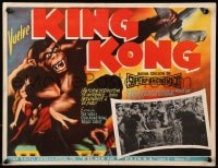 1m267 KING KONG Mexican LC R1950s art of giant ape over New York City, Fay Wray being sacrificed!