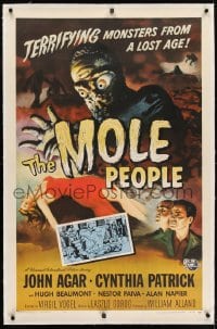 1m112 MOLE PEOPLE linen 1sh 1956 from a lost age, horror crawls from the depths of the Earth!