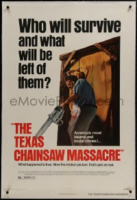 1m127 TEXAS CHAINSAW MASSACRE linen 1sh 1974 Tobe Hooper cult classic slasher horror!