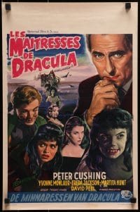 1p186 BRIDES OF DRACULA Belgian 1960 Hammer horror, Peter Cushing as Van Helsing. different!