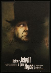 1p202 STRANGE CASE OF DR. JEKYLL & MR. HYDE Czech 11x16 1987 Orlov, great Vlach sci-fi horror art!