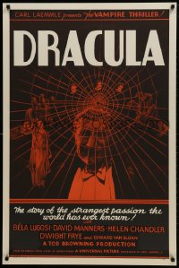 1p027 DRACULA S2 recreation 1sh 1999 Tod Browning, most classic vampire Bela Lugosi, best horror!