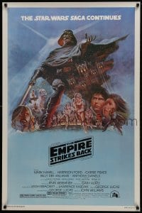 1p115 EMPIRE STRIKES BACK style B studio style 1sh 1980 George Lucas classic, art by Tom Jung!