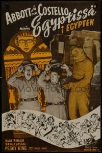 1p164 ABBOTT & COSTELLO MEET THE MUMMY Finnish 1955 Bud & Lou are back in their mummy's arms!