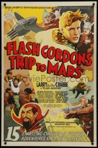1p034 FLASH GORDON'S TRIP TO MARS S2 recreation 1sh 2001 great art of Buster Crabbe, Ming & others!