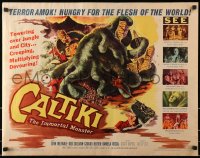 1p057 CALTIKI THE IMMORTAL MONSTER 1/2sh 1960 Caltiki - il monstro immortale, cool art of creature!