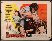 1p074 NEANDERTHAL MAN 1/2sh 1953 great wacky monster image, nothing could keep him from his woman!