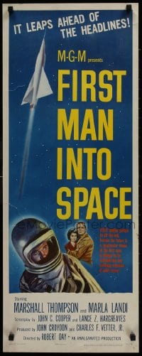 1p090 FIRST MAN INTO SPACE insert 1959 dangerous & daring mission of all time, astronaut images!