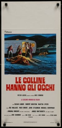 1p224 HILLS HAVE EYES Italian locandina 1978 Craven, different artwork outside trailer, rare!